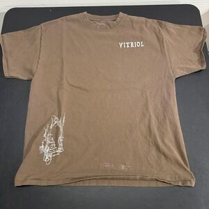 Y2K Streetwear Zumiez Vitriol Burial SST Brown Tshirt XL